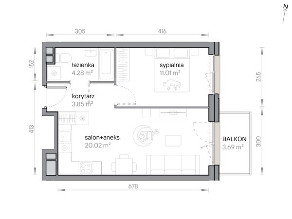 Rzut Przy Parku Vita - M2/1/3/32