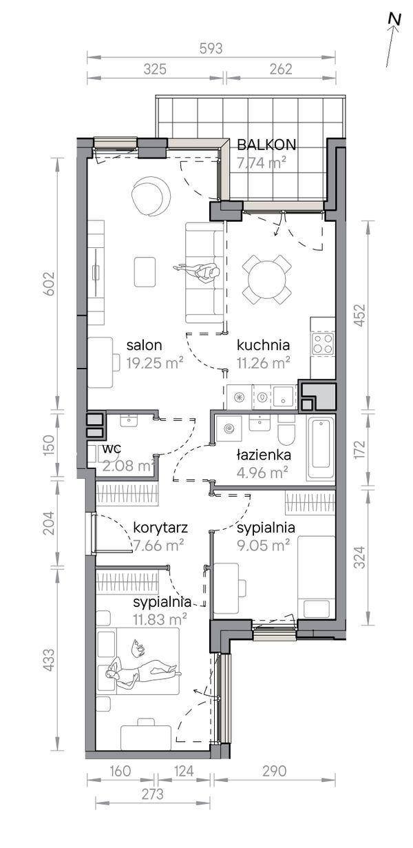 Rzut Przy Parku Vita - M2/1/4/49