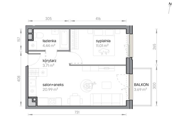 Rzut Przy Parku Vita - M2/1/5/51