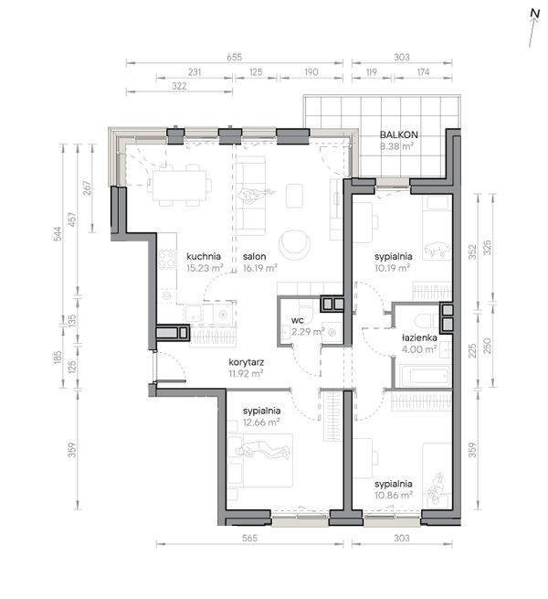 Rzut Przy Parku Vita - M2/2/1/07