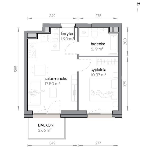 Rzut Przy Parku Vita - M2/2/2/10