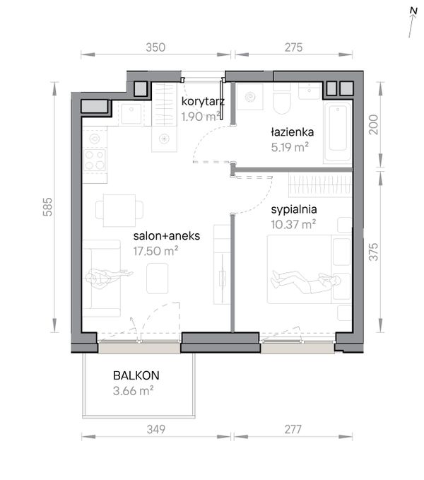 Rzut Przy Parku Vita - M2/2/5/22