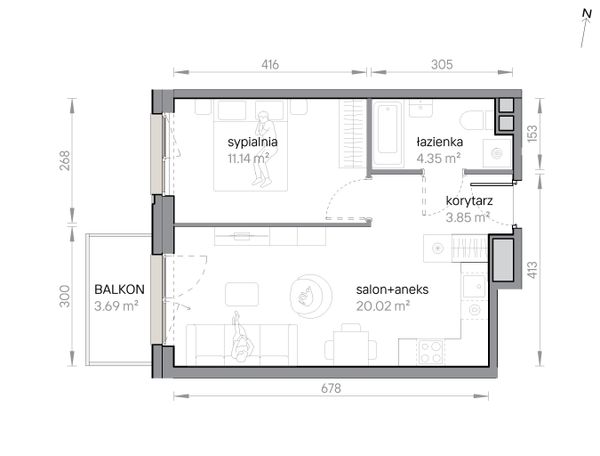 Rzut Przy Parku Vita - M2/3/1/10