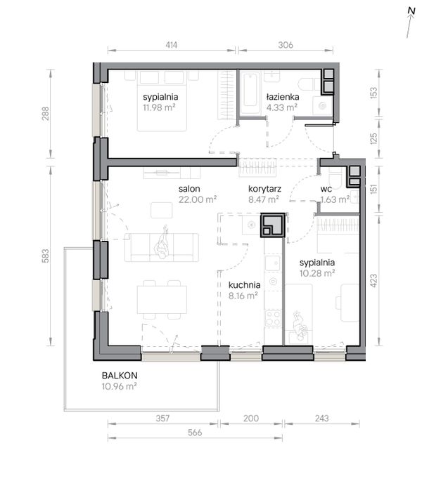 Rzut Przy Parku Vita - M2/3/1/13
