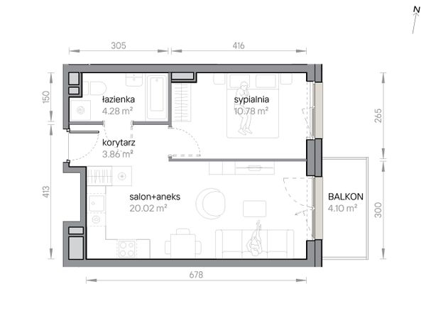 Rzut Przy Parku Vita - M2/3/2/25