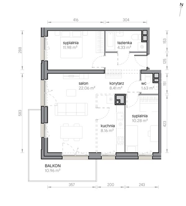 Rzut Przy Parku Vita - M2/3/3/34