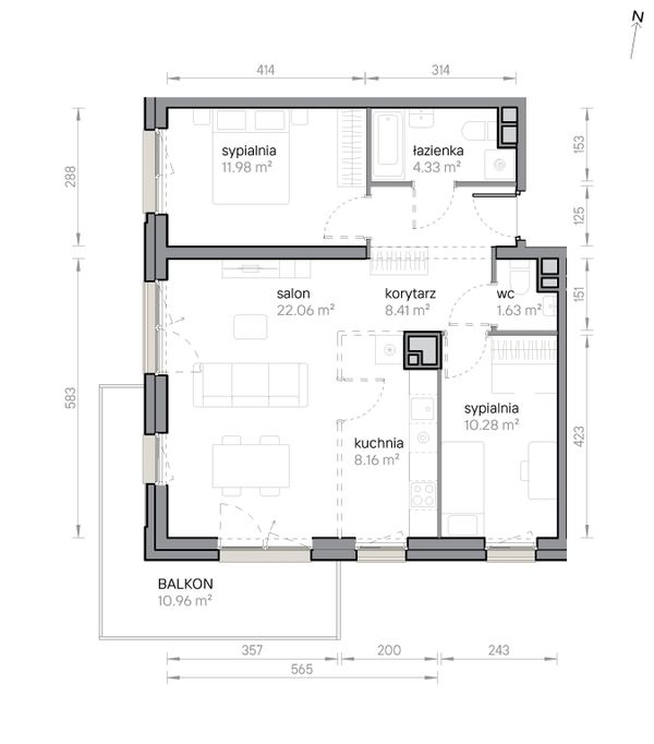 Rzut Przy Parku Vita - M2/3/5/56
