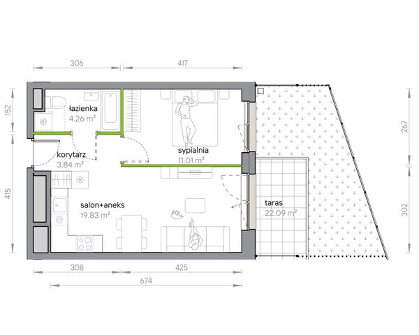 Rzut Przy Parku Vita - M1/1/1/12