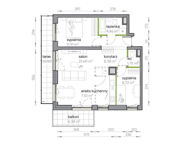 Rzut Przy Parku Vita - M1/1/1/15