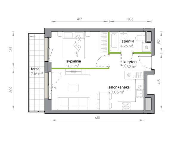 Rzut Przy Parku Vita - M1/1/1/17