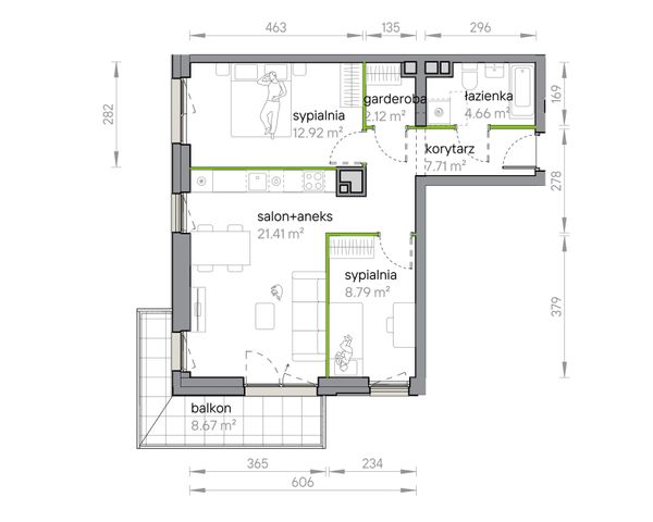 Rzut Przy Parku Vita - M1/1/2/20