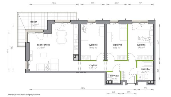 Rzut Przy Parku Vita - M1/1/4/47