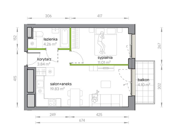 Rzut Przy Parku Vita - M1/1/4/51