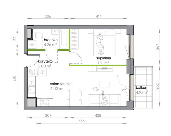 Rzut Przy Parku Vita - M1/1/4/52