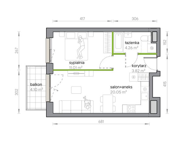 Rzut Przy Parku Vita - M1/1/5/69