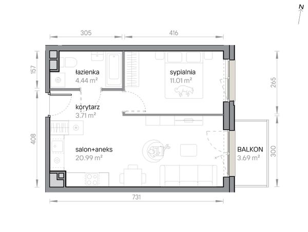 Rzut Przy Parku Vita - M2/1/3/31
