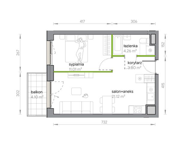 Rzut Przy Parku Vita - M1/1/3/42