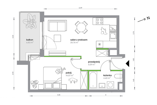 Rzut M Bemowo - AB0105/4