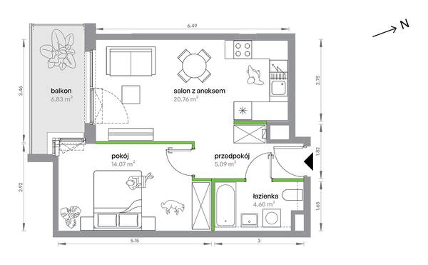 Rzut M Bemowo - AB0205/4