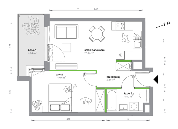 Rzut M Bemowo - AB0405/4