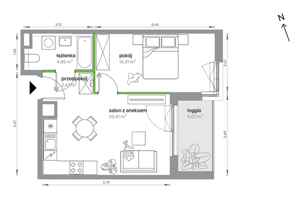 Rzut M Bemowo - AC0501/4