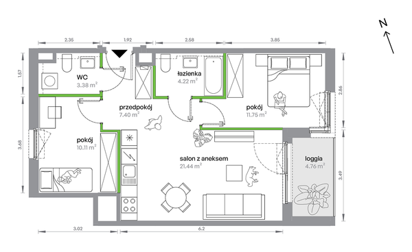 Rzut M Bemowo - AB0304/4