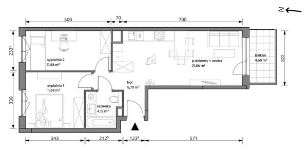 Rzut Trzcinowa Vita - 18/061