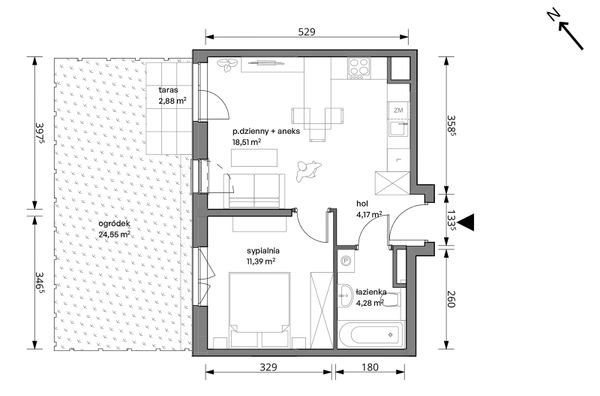 Rzut Trzcinowa Vita - 18A/040
