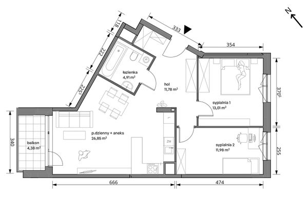 Rzut Trzcinowa Vita - 18A/003