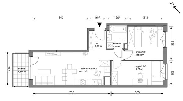Rzut Trzcinowa Vita - 18A/012