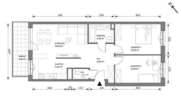 Rzut Trzcinowa Vita - 18A/032