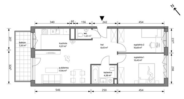 Rzut Trzcinowa Vita - 18A/055