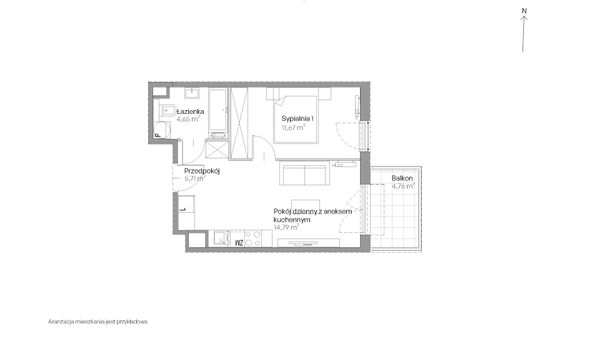 Rzut Centralna Vita - E.192