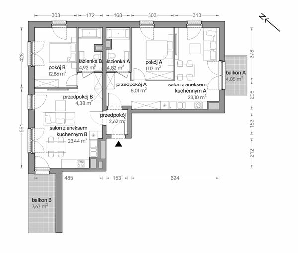 Rzut Ceglana Park - B7/A/10