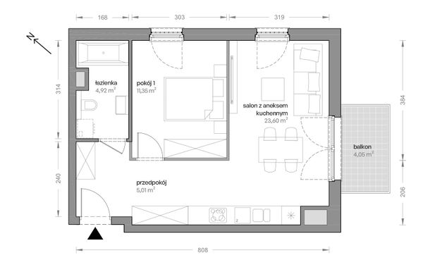 Rzut Ceglana Park - B7/A/23