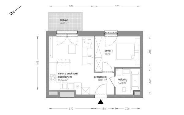 Rzut Ceglana Park - B6/A/14