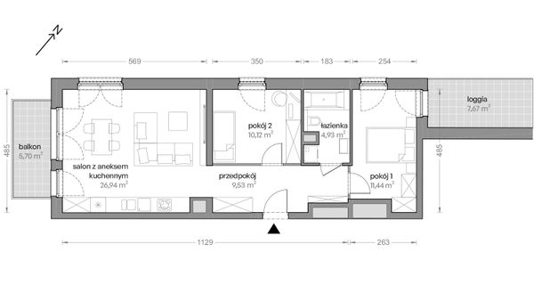 Rzut Ceglana Park - B7/A/09