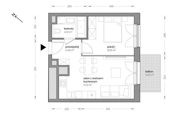 Rzut Ceglana Park - B7/A/12