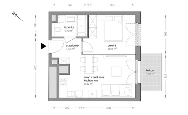 Rzut Ceglana Park - B7/A/18