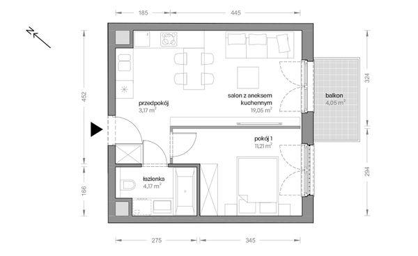 Rzut Ceglana Park - B7/A/19