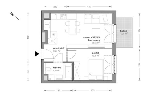 Rzut Ceglana Park - B7/A/24