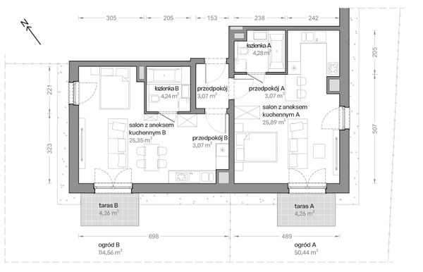 Rzut Ceglana Park - B6/A/01