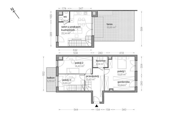 Rzut Ceglana Park - B6/A/20