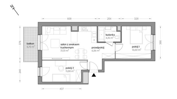 Rzut Ceglana Park - B6/B/09