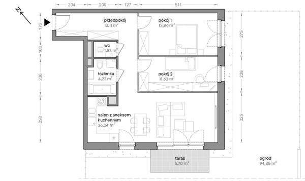 Rzut Ceglana Park - B4/A/02