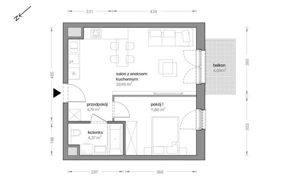 Rzut Ceglana Park - B4/A/14