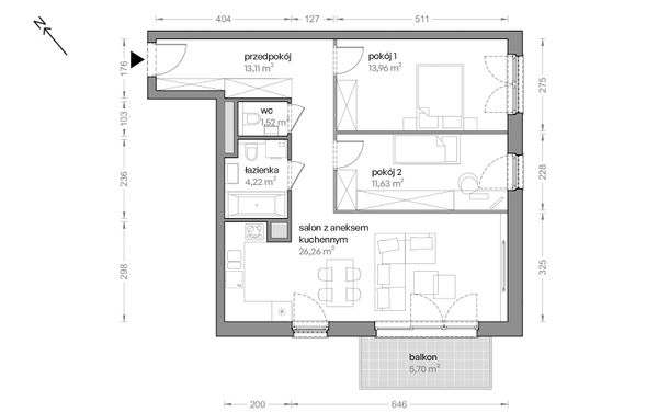 Rzut Ceglana Park - B4/A/21