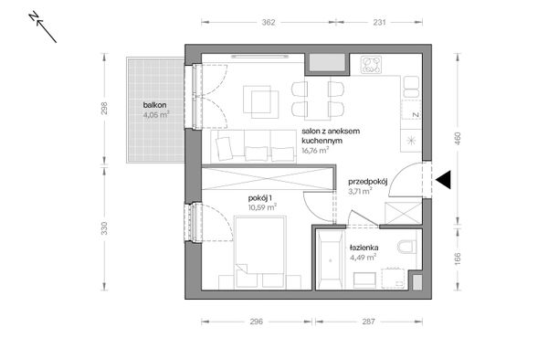 Rzut Ceglana Park - B4/A/33