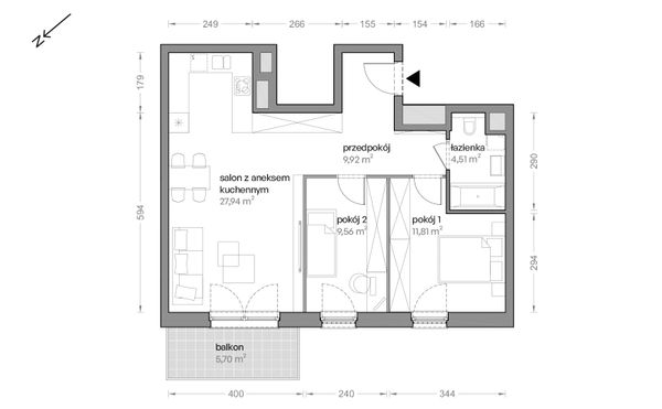 Rzut Ceglana Park - B4/A/35