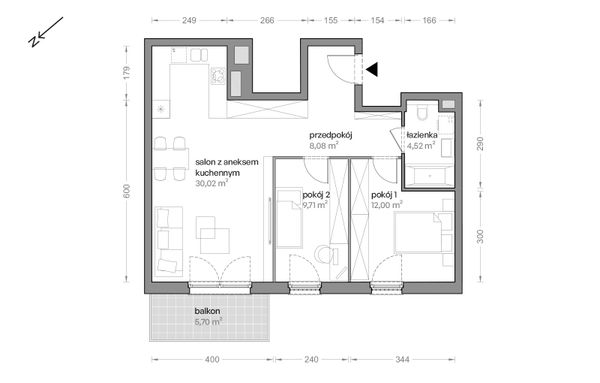 Rzut Ceglana Park - B4/A/43